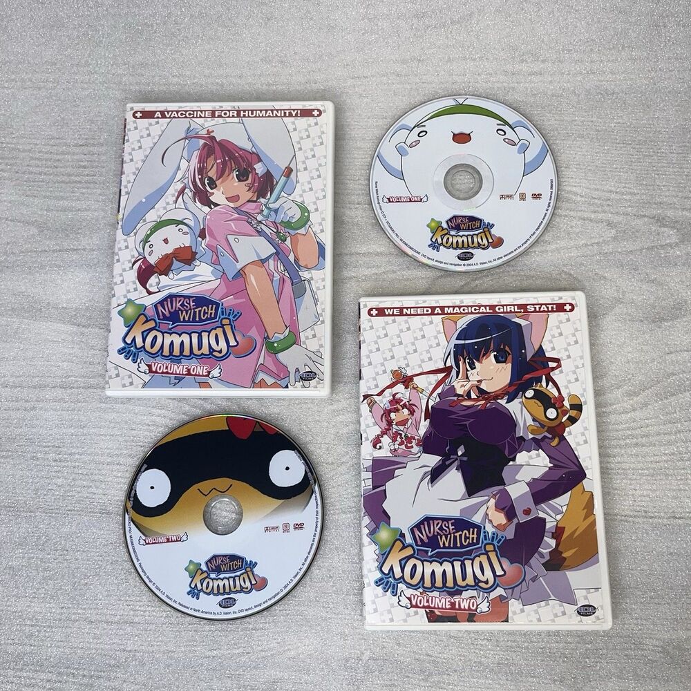 Nurse Witch Komugi Vol 1-2 (DVD, 2004) Anime English & Japanese HTF